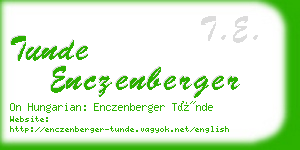 tunde enczenberger business card